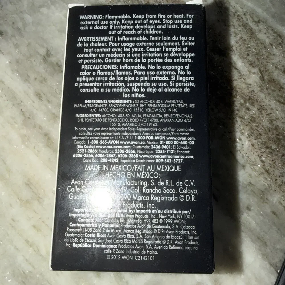 Avon Black Suede Cologne Spray 2000 3.4 oz 100 ml For Men NOS NEW